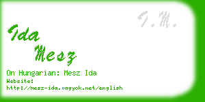 ida mesz business card